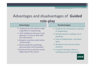 1.4 Category: Disadvantages of using role-plays