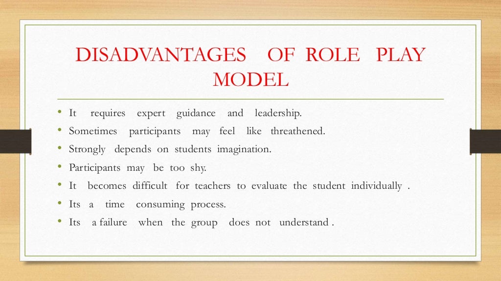 Role play model of teaching