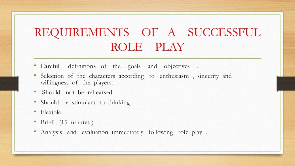 Role play model of teaching