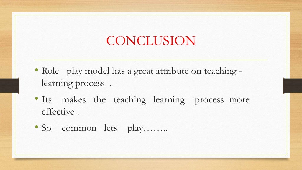 Role play model of teaching