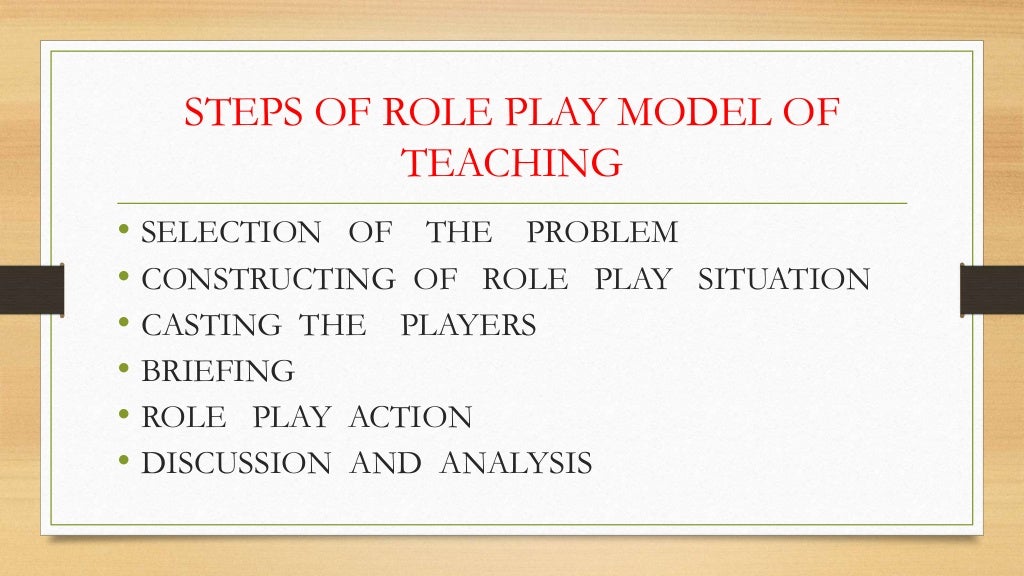 Role play model of teaching