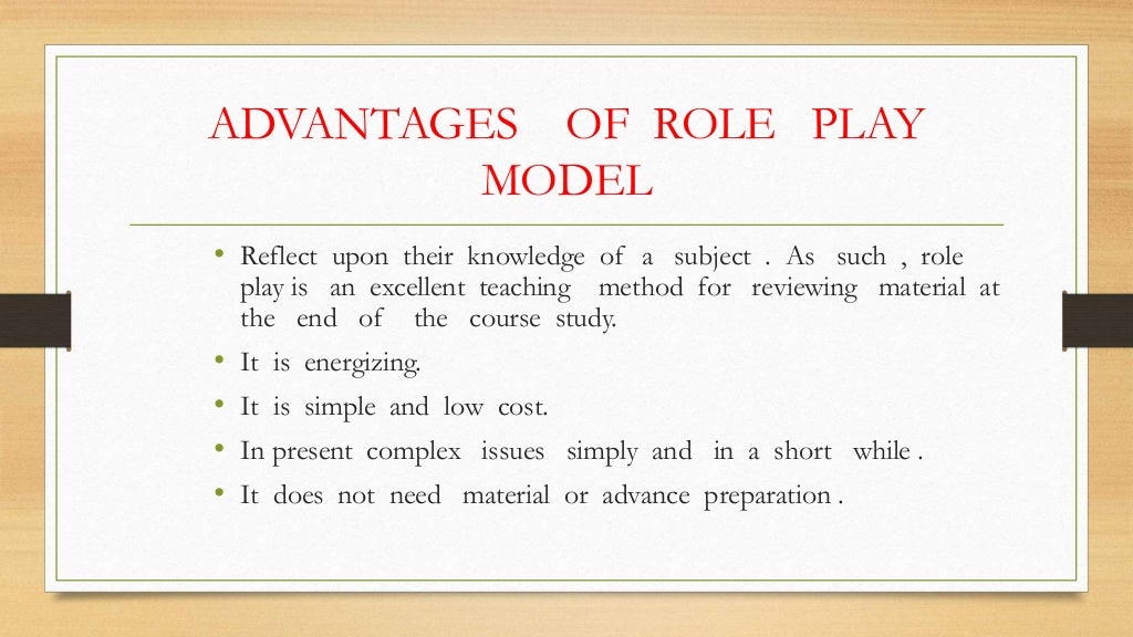 Role play model of teaching