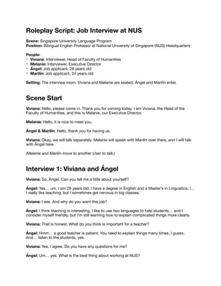 Roleplay Script Job Interview at NUS 2.pdf