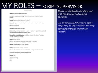 My Roles - A2 Media Studies | PPTX