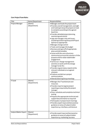 Roles and-responsibilities - Project Plan | DOCX