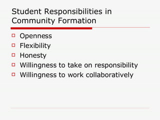 Roles And Responsibilities Of The Online Learner