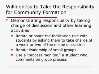 Roles And Responsibilities Of The Online Learner