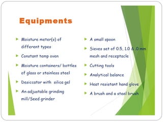 Seed Source Inspection Roles and activities of Seed Lab Seed testing, field inspection ...