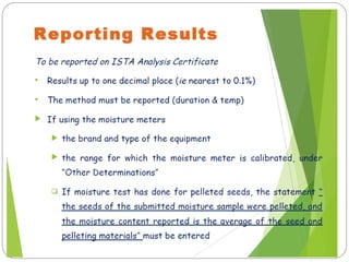 Seed Source Inspection Roles and activities of Seed Lab Seed testing, field inspection ...