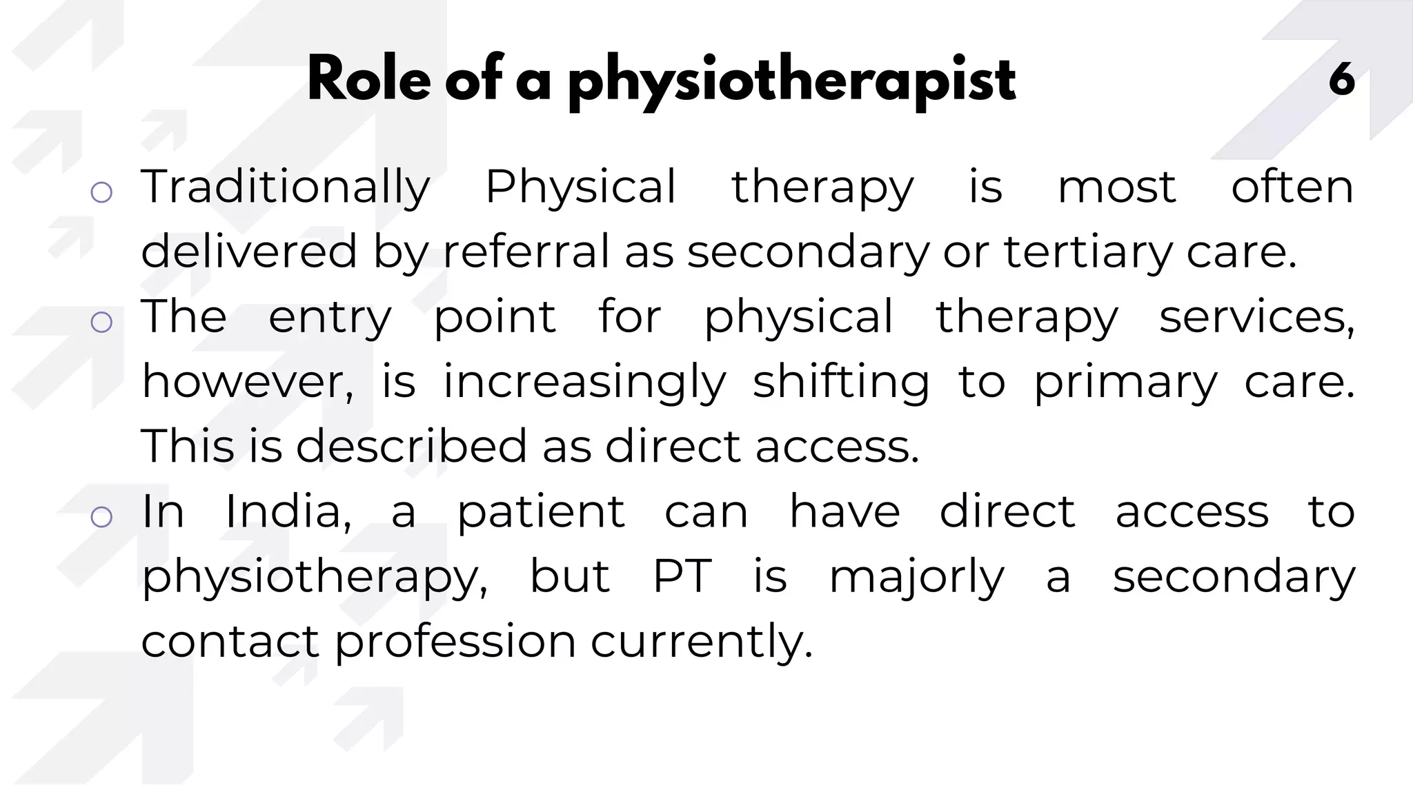 Roles and Characteristics of Physiotherapists | PPTX