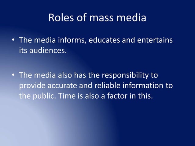 Roles and Functions of Mass Media Cape 2024 | PPT