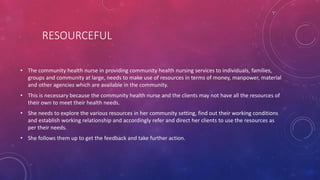 Roles and general functions of community health nurse | PDF