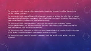Roles and general functions of community health nurse | PDF