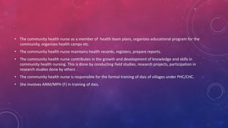 Roles and general functions of community health nurse | PDF