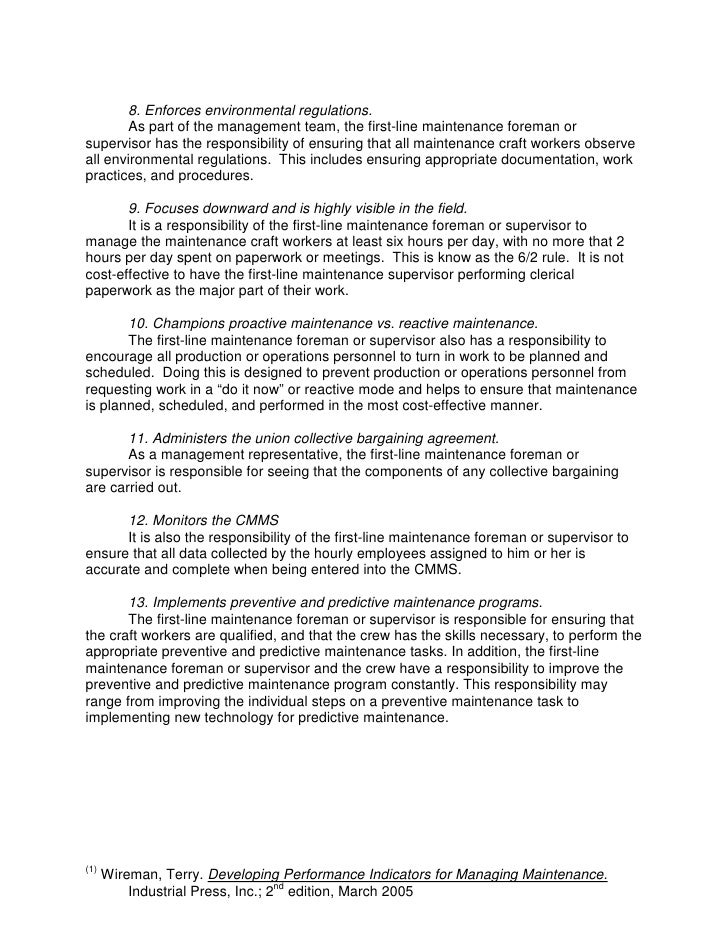 Roles And Responsibilities Of First Line Maintenance Supervisor roles-and-responsibilities-of-first-line-maintenance-supervisor