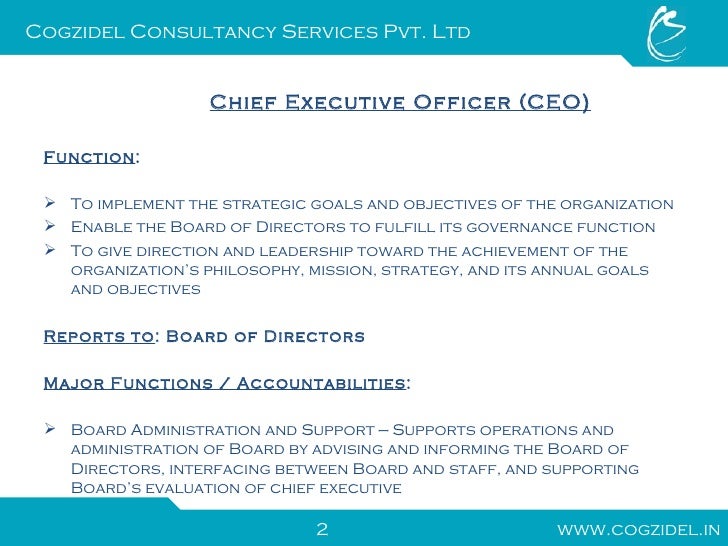 Roles And Responsibilities Of Key Members