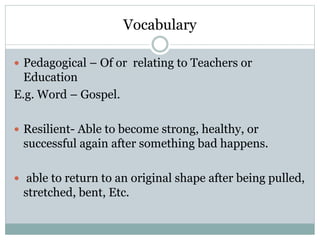 Roles and responsibilities of teachers in a society | PPTX