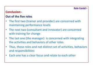 Roles And Responsibilities Of Trainers