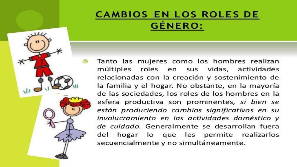 ROLES DE GÉNERO ROLES DE GÉNERO
