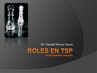 BY: Hansell Ramos Osorio ROLES EN TSP(Team software process) 