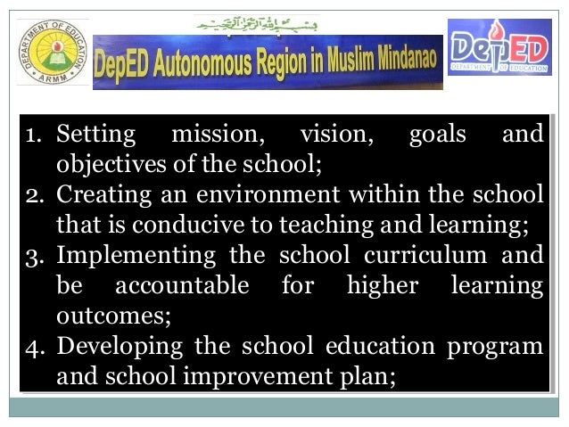 what are the functions of a school head