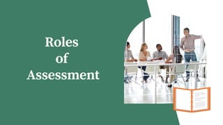 Roles
of
Assessment
 