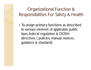 Dosh Function Roles of HSE Manager by Assoc. Prof. Dr. Anuar Suun | PDF