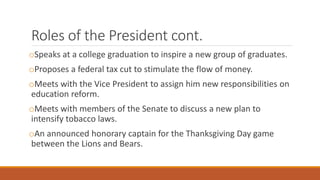 Roles Of The President