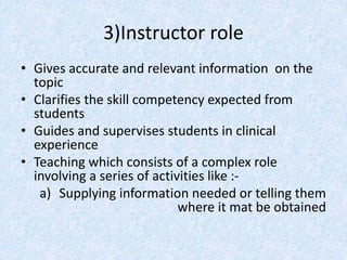 Roles of teacher