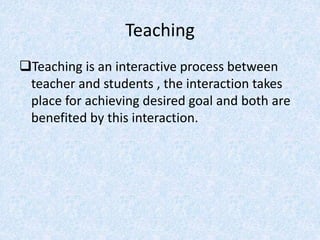 Roles of teacher