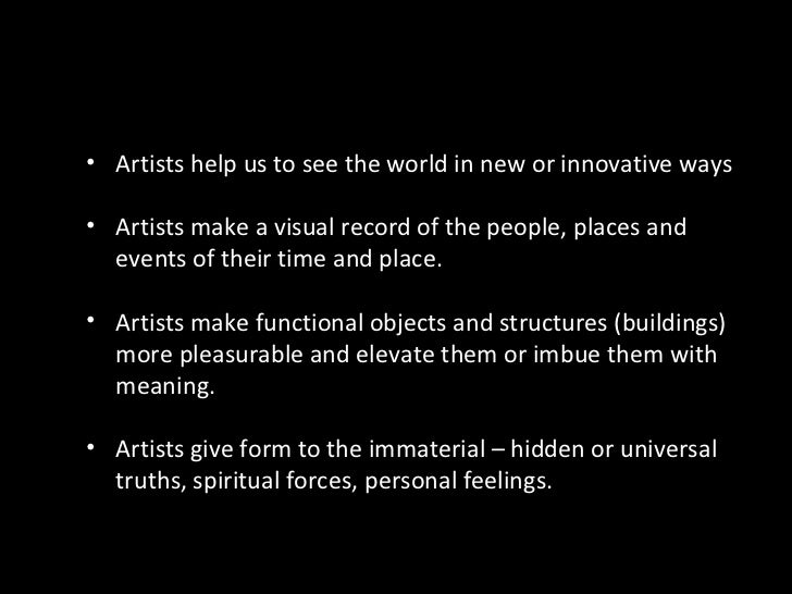 Ch. 1 Roles of the artist