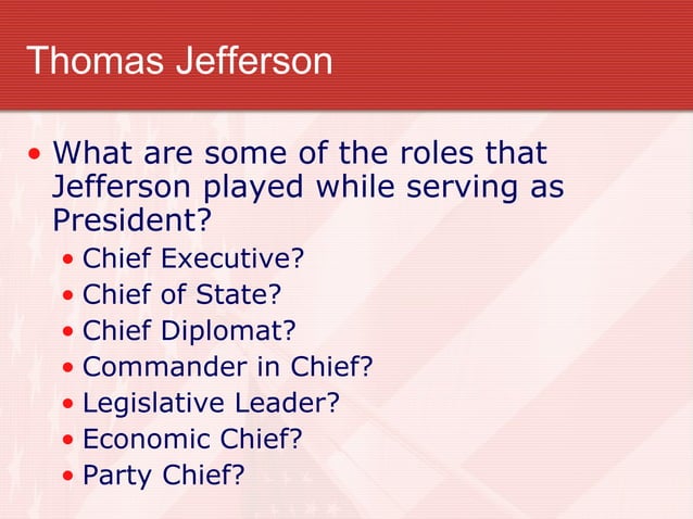Roles Of The President | PPT