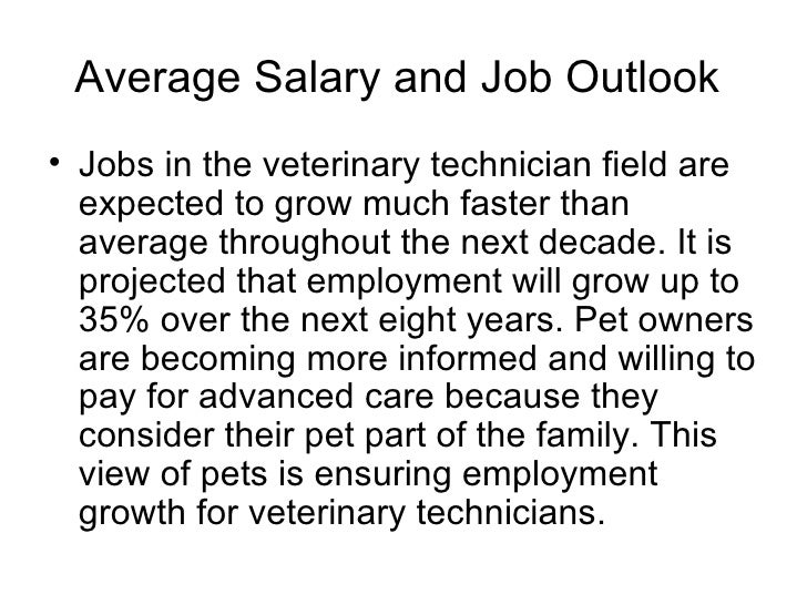 veterinarian technician salary