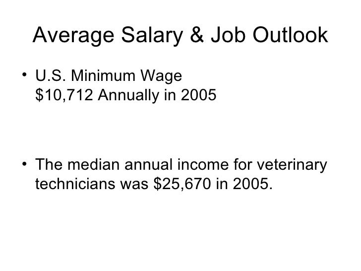veterinary technician salary