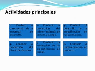 Metas del Líder de Desarrollo 