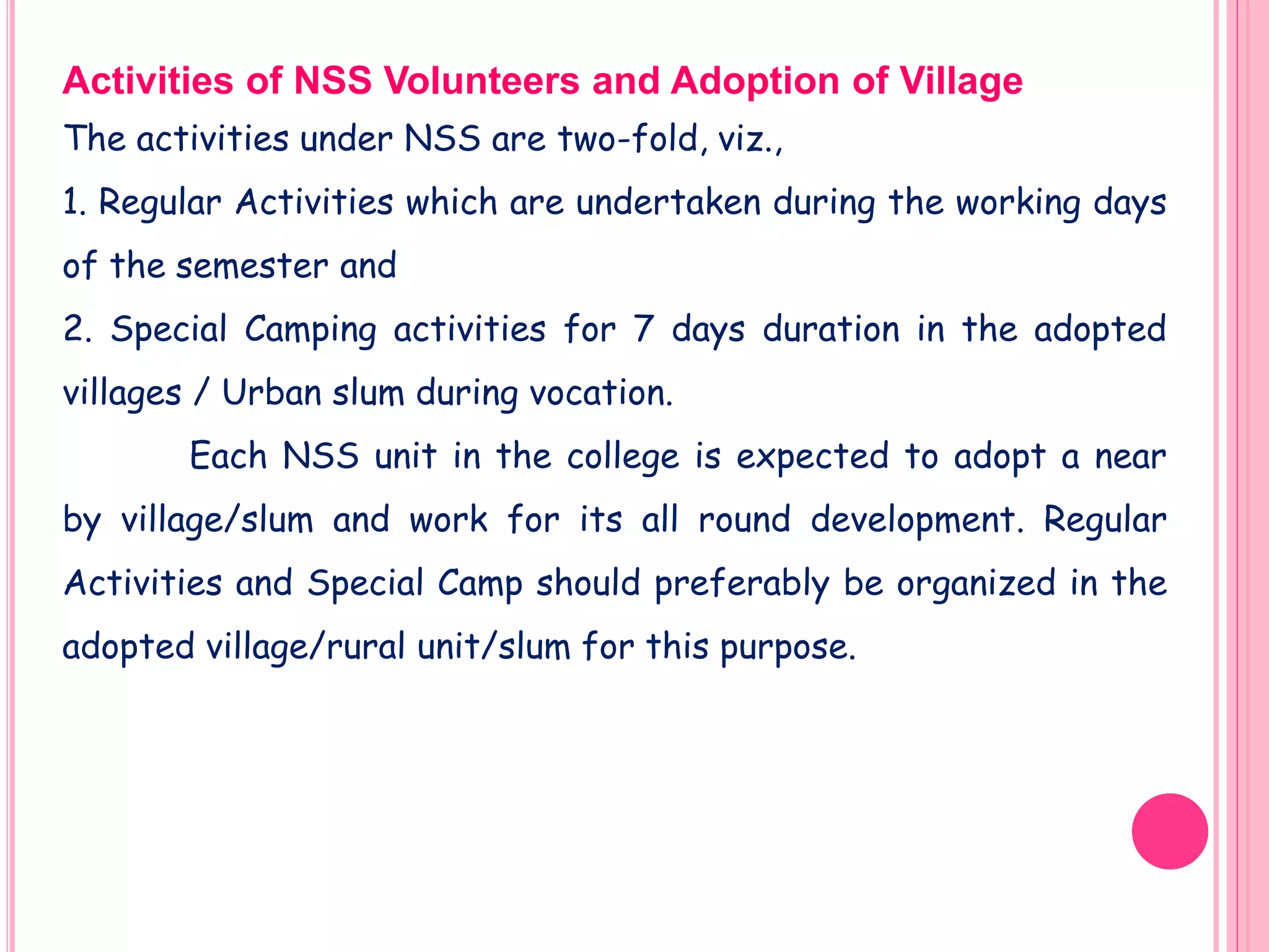Roles and Responsibilities of NSS Volunteers | PPTX
