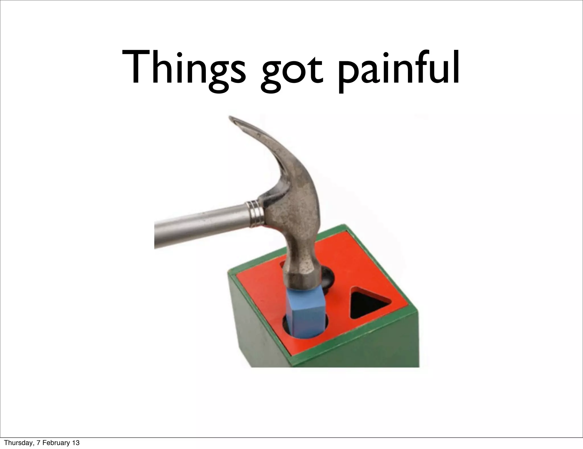 Things got painful




Thursday, 7 February 13
 