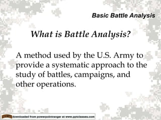 The Role and Use of Military History | PPTX