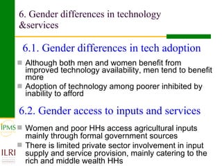 The role of gender in crop value chains in Ethiopia
