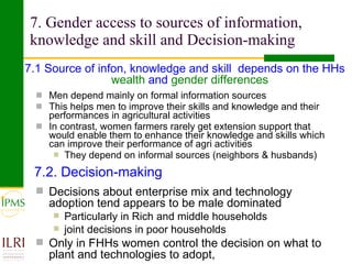 The role of gender in crop value chains in Ethiopia