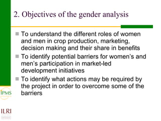 The role of gender in crop value chains in Ethiopia
