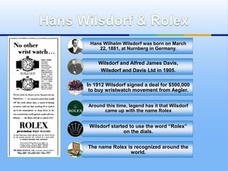 Rolex marketing case study clearance