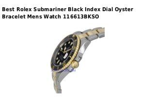 Best Rolex Submariner Black Index Dial Oyster
Bracelet Mens Watch 116613BKSO
 