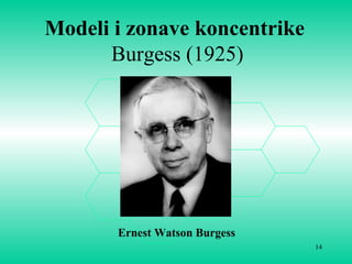 14
Ernest Watson Burgess
Modeli i zonave koncentrike
Burgess (1925)
 