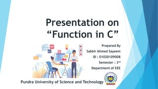 Function in c programming | PPT