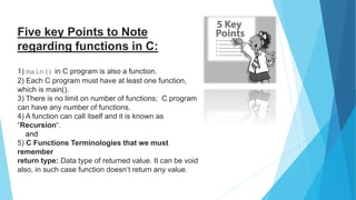 Function in c programming | PPTX