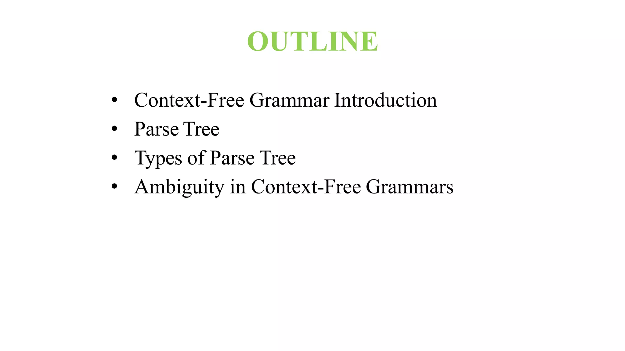 CONTEXT FREE GRAMMAR | PPTX