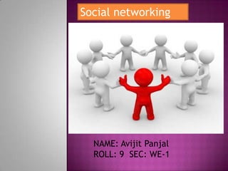 Social networking NAME: Avijit Panjal ROLL: 9  SEC: WE-1 