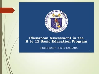 DISCUSSANT: JOY B. ٴŇ
 