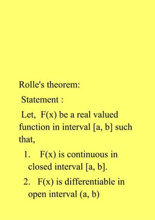 Rolle's theorem | PDF
